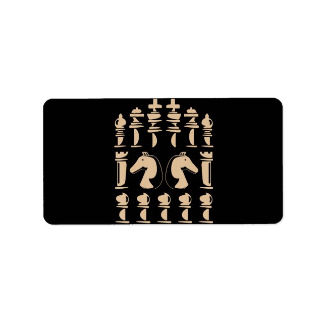 Chess :Lover | Knight Chess Figure Chess Label (Front)