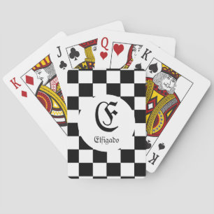 Chess Lover Name Initial Playing Cards