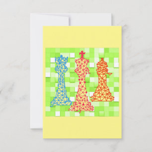 Chess Lover   Queen King Bishop Chess Thank You Card