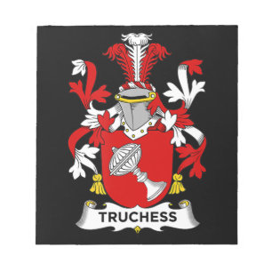 Chess Lover Truchess Coat of Arms - Family Crest Notepad