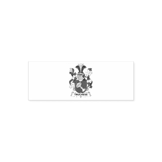 Chess Lover | Truchess Coat of Arms - Family Crest Self-inking Stamp (Design)