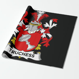 Chess Lover   Truchess Coat of Arms - Family Crest Wrapping Paper