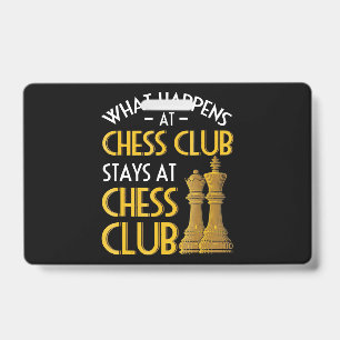 Chess Lover   What Happens At Chess Club Humor Badge