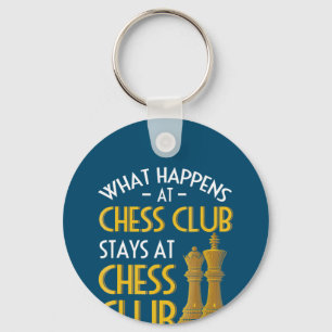 Chess Lover   What Happens At Chess Club Humor Keychain