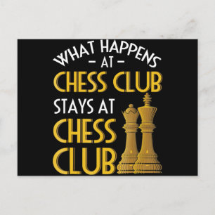 Chess Lover   What Happens At Chess Club Humour Holiday Postcard