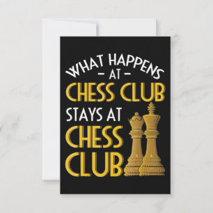 Chess Lover   What Happens At Chess Club Humour Invitation