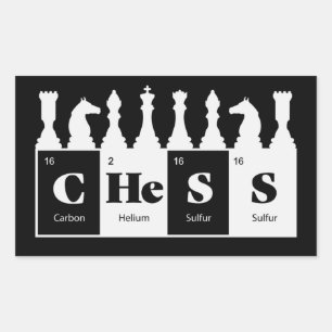Chess Made of Elements Graphic Chess Pieces Design Sticker