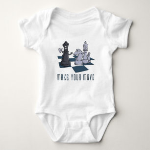 chess, make a move baby bodysuit