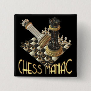 Chess Maniac 2 Inch Square Button