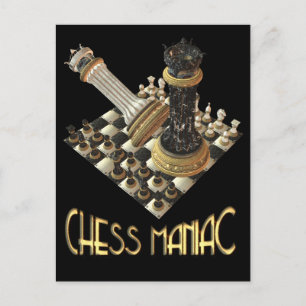 Chess Maniac Postcard