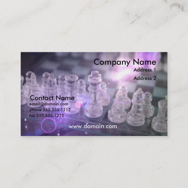 Chess Master Business Card (Front)