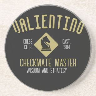 Chess  master horse custom name chessman coaster