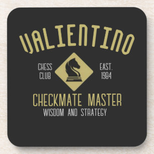 Chess  master horse custom name chessman coaster