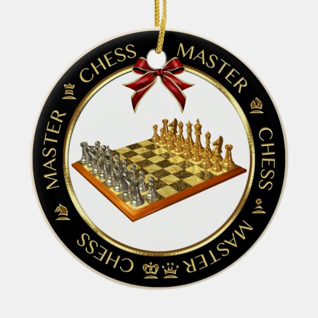 Chess Master Personalized Ornament (Front)