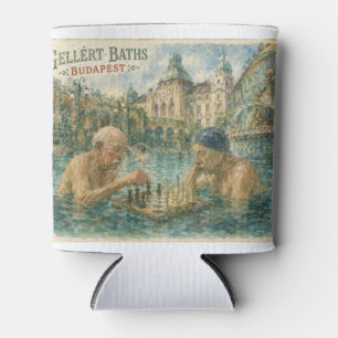 Chess match Gellert Baths Budapest Hungary Can Cooler