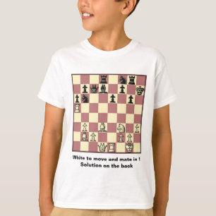 Chess Mate In 1 Puzzle #4 Kids T-Shirt