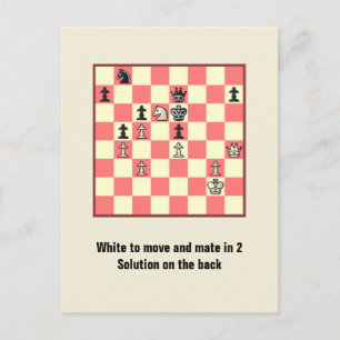 Chess Mate In 2 Puzzle #4 Postcard