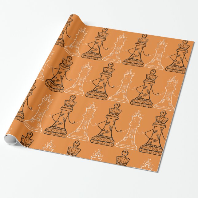 Chess Mates  Wrapping Paper (Unrolled)