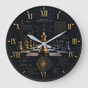 Chess Mathematics  STEM, Math Large Clock