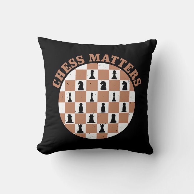 Chess Matters Throw Pillow (Front)