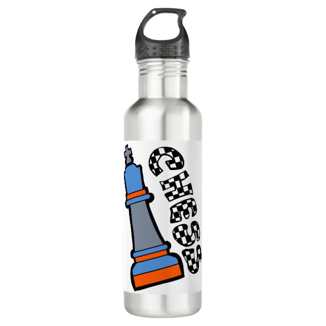 chess men 710 ml water bottle (Front)