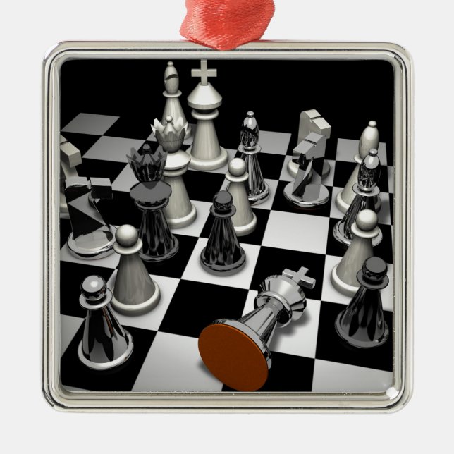 Chess Metal Ornament (Front)