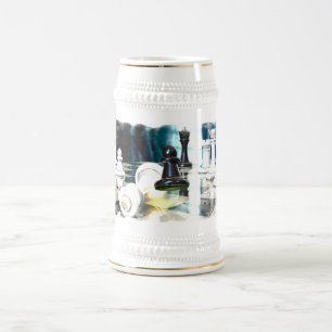 Chess Move Beer Stein