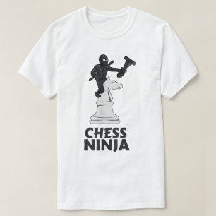 Chess Ninja Funny Strategy Gamer Design T-Shirt