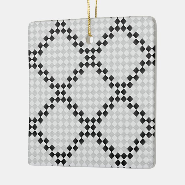 Chess Pad by Kenneth Yoncich Ceramic Ornament (Left)