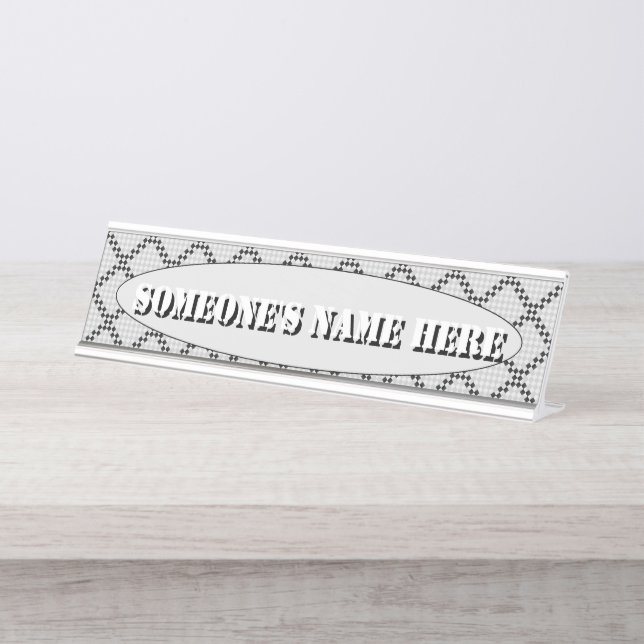 Chess Pad by Kenneth Yoncich Desk Name Plate (Front)