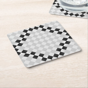 Chess Pad by Kenneth Yoncich Square Paper Coaster