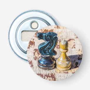 Chess Pawn and Knight - Veterans Bottle Opener