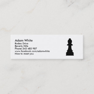 Chess pawn mini business card