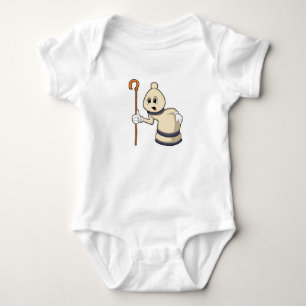 Chess piece Bishop at Chess Baby Bodysuit