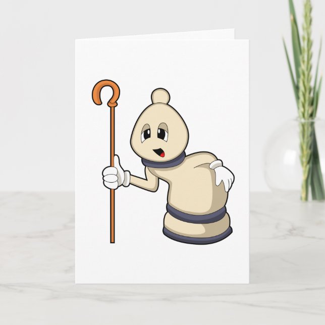 Chess piece Bishop at Chess Card (Front)