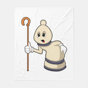 Chess piece Bishop at Chess Fleece Blanket