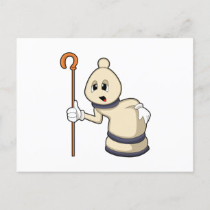 Chess piece Bishop at Chess Postcard
