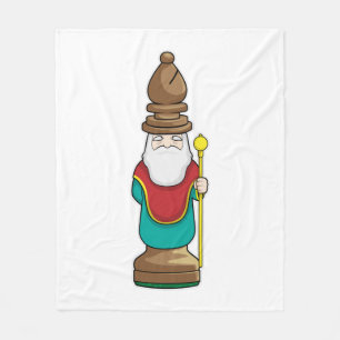 Chess piece Bishop Chess Fleece Blanket