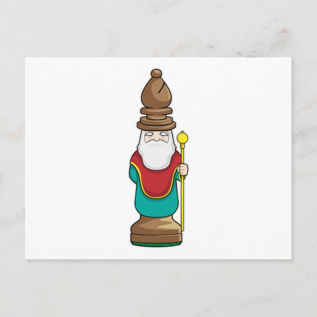 Chess piece Bishop Chess Postcard (Front)