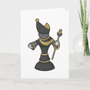 Chess piece Bishop Staff Chess Card