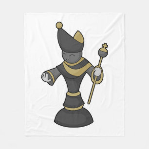 Chess piece Bishop Staff Chess Fleece Blanket