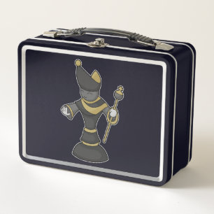 Chess piece Bishop Staff Chess Metal Lunch Box