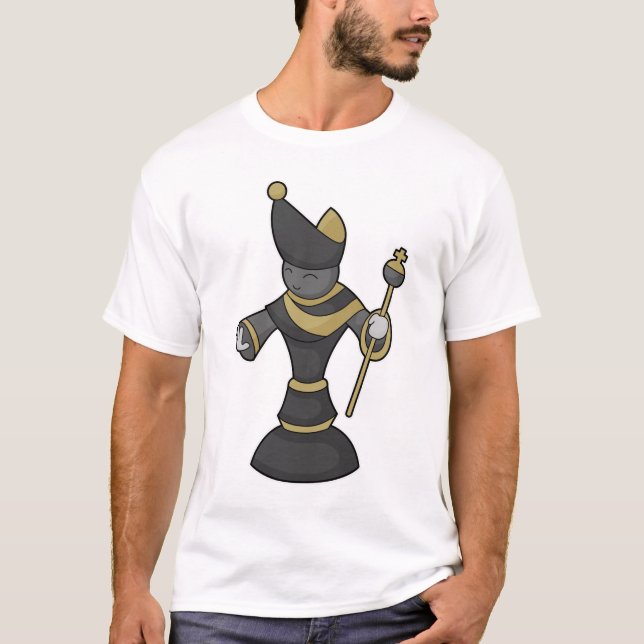 Chess piece Bishop Staff Chess T-Shirt (Front)
