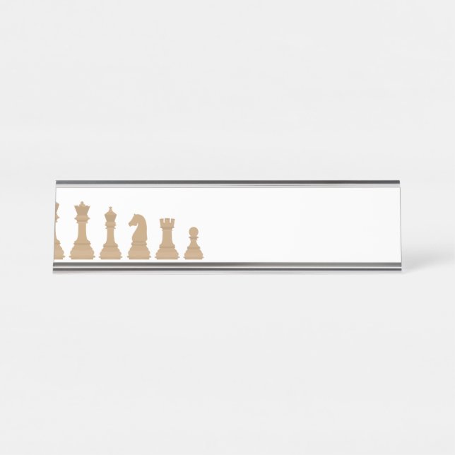 Chess Piece Board Game Desk Name Plate (Front)