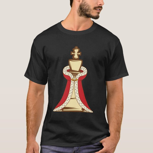 Chess Piece Costume King With Cape Chess T-Shirt (Front)