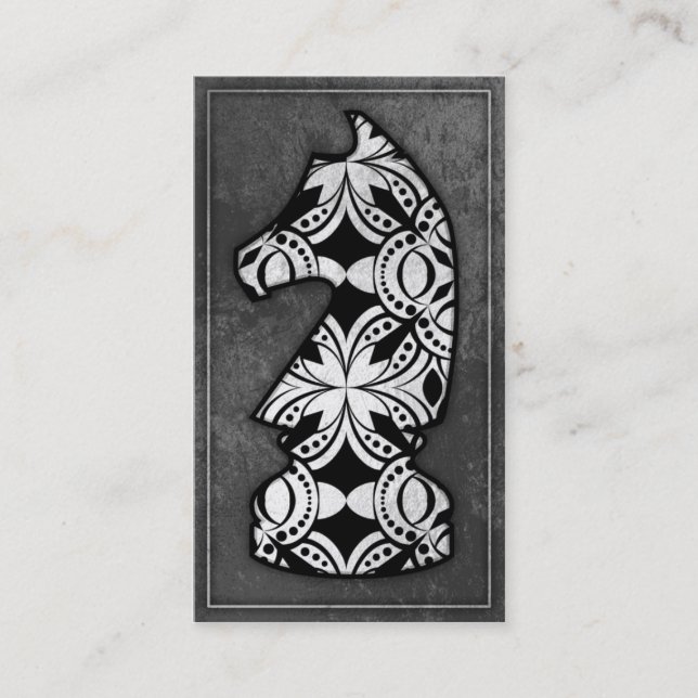 Chess Piece - Dark Knight 02 Business Card (Front)
