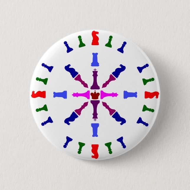 Chess Piece Design 2 Inch Round Button (Front)