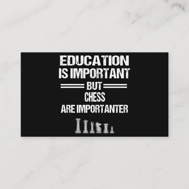 Chess Piece Education Humour Sarcastic Funny Chris Enclosure Card (Front)