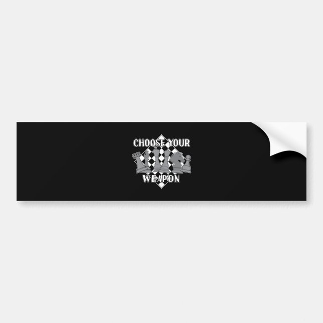 Chess Piece Game Strategy Gift A Chess Player Bumper Sticker (Front)
