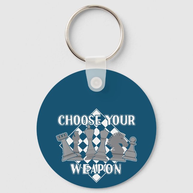 Chess Piece Game Strategy Gift A Chess Player Keychain (Front)